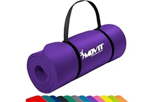 MOVIT Tapis de gymnastique, doux pour la peau et sans phthalates, en 3 tailles et 12 couleurs