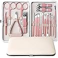 chengxin Anself Nail Clippers Set 18pcs Pedicure & Manicure Tool Kit with Acne Needle Nail File Trimmer Nose Hair Eyebrow Scissors Tool for Hand Foot & Face Care