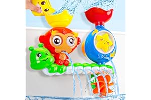 LULULIA Bath Toys for 1 2 3 Year Old,Toddler Bath Toys for 1-5 Year Old Boys Girls Gifts,Baby Bath Toy 12+ Months Sensory Toys for Autism,Birthday Gifts for Girls Boys Toys Age 2 3 4 Kids Bath Toy