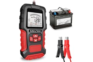Bilbatteritestare, 12 V/24 V batteritestare för bil, lastbil, SUV, båt, ATV, bilmaskintestare, digital analysator med LCD-dis