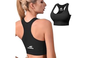 CLDFHX Brassiere Sport Femme Fitness sans Armature avec Coussin Amovible Soutien-Gorge Sport Grand Maintien sans Couture