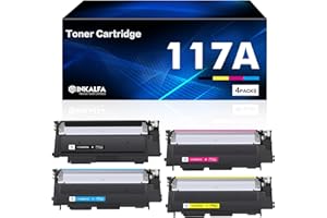 INKALFA 4-Pack Cartouche de Toner Remplacement pour HP 117A W2070A Color Laser MFP 178nw 179fnw 150a 150nw 178nwg 179fwg 178 179 150 W2071A W2072A W2073A (Noir Cyan Jaune Magenta)