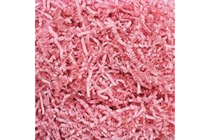 KDMNZOO 200g Rosa Raffiabast Geschreddertes Papier Für Geschenkbox Füllmaterial Geschenk, Füllmaterial Für Pakete Präsentkorb DIY Party Hamper Füllung