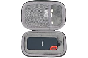 co2CREA Duro Viajar Caja Estuche Funda para SanDisk Extreme SSD portátil 250 GB/500 GB/1 TB/2 TB（Caja Solo）(Estuche Negro con Caja Interior)