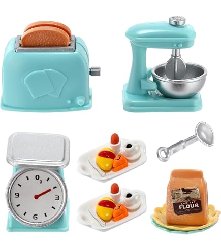 HERZWILD Wichtel Accessories: Set Di Accessori Da Bagno In Miniatura Per Porta Wichtel, Decorazione Natalizia E Casa Delle Bambole. Mini Dentifricio, Spazzolino E Carta Igienica
