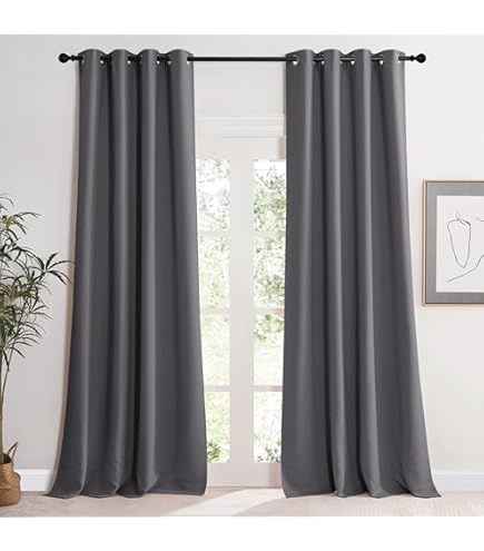 PONY DANCE 3 Meter Gordijnen met Haken voor Rails, Zwarte, Thermische Fluweelgordijnen (300 g/m²) Dik voor Woonkamer/Slaapkamer,300B x 240H cm (1 Panelen),Goudbruin