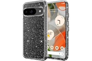 Anfire Glitzer Handyhülle Kompatibel mit Google Pixel 10/10 Pro Hülle Glitzer,Bling Glitter Stoßfest Handyhülle mit Kameraschutz,Glitzert Durchsichtige Transparent Schutzhülle für Frauen und Mädchen