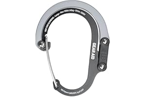 GEAR AID HEROCLIP Small - Carabiner Clip and Hook, Bag, Purse, Backpack Hanger, Baby Pushchair Hook, Keyring Carabiner and Multifunction for Camping, Fishing, Hiking Or Travel, Hang Anything, Anywhere