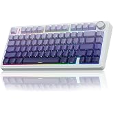 Aula F75 Mekanik RGB TKL Seiya Switch Kablosuz Makrolu Hot Swap Klavye Gradyan Mor