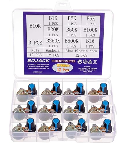 10 Potenziometri B500K + Manopole Regalo - Doppia Banda 6 Pin Per Audio E Elettronica - Foto 8