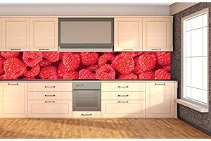 DIMEX Küchenrückwand Folie selbstklebend HIMBEEREN | Klebefolie - Dekofolie - Spritzschutz für Küche | Made in EU - 350 cm x 60 cm