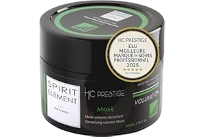 HC Prestige Masque Volume On 250ml – Soin Cheveux Fins & Plats – Kératine Végétale, Collagène & Jojoba – Hydratation Légère, Volume & Densité Naturels – Vegan – Made in France
