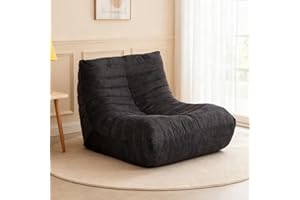 ‎HEALTHRELIFE HealthRelife Sitzsack Sofa, Togo Stil Kamin Lounge Stuhl mit Memory Schaum, Riesen Bean Bag Sofa für Erwachsene, Bequemer Bodensofa für Wohnzimmer, Schlafzimmer, Gaming und Büro (Braun)