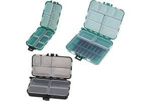 OKVGO 3pcs per Set Fishing Tackle Box of Fishing Accessories Storage Organizer Box for Sea and Carp Coarse Fishing Lures Hooks Swivels Baits Beads Tube Sleeves Clips 3 Size Multicolour