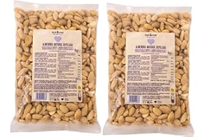 Almendra cruda sin piel 2 kg nut&me | Almendras crudas peladas | Sin aditivos ni conservantes | Fuentes de proteínas | Sin sal| Pack 2 x 1 kg