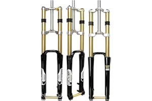 ZTZ 26/27.5/29 MTB Bike Suspension Fork - 170mm Travel, 110mm Hub Spacing, 1-1/8 Straight Tube, Thru Axle 20mm, Double Shoulder Aluminum Alloy Shock Absorber Bicycle Front Forks