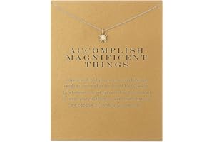 ZYAWP Friendship Gold Sun Compass Necklace Good Luck Elephant Pendant Chain Necklace with Message Card Gift Card