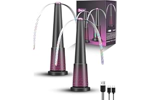 ‎HILOSHINE Hiloshine 2er Fliegenwedler Fliegenabwehr Ventilator für Den Tisch, Fliegenvertreiber Fliegenschutz Fliegen Ventilator Faltbar und Aufhängbar Fliegenabwehr Terrasse Insektenschutz mit holografischen