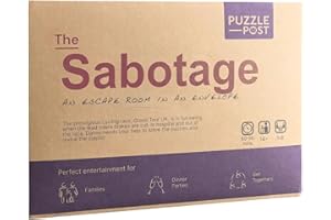 PUZZLE POST Unique Escape Room In An Envelope | Great For Groups - Families & Friends | Perfect For Games Night | Escape Room In A Box | Puzzle Mystery Game - The Sabotage