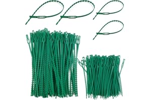 YUYWWAN 200 Stück Pflanzenbinder Verstellbare, Pflanzenband Grün Pflanzen Befestigung Flexibel Pflanzenbefestigungen Multifunktional Pflanzen Anbinden für Gartenpflanzen Wachstum Pflege