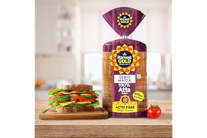 Harvest Gold 100% Atta Whole Wheat Zero Maida Breakfast Bread, 450 g
