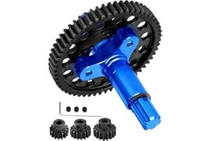 hopsupRC Metal Spur Gear Slipper Clutch 57T(32dp) with 15T/16T/17T Pinions Gear Upgrades Part for Arrma 1/10 4x4 Granite/Senton/Big Rock/Vorteks 3s mega550,Kraton/Outcast 4S,1/8 Typhon 3S,Navy Blue