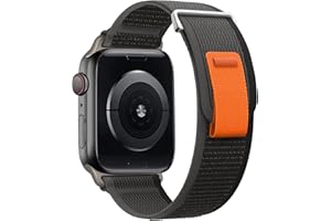SONGSIER Pasek Trail Loop Kompatybilny z Apple Watch Strap Ultra 49mm 45mm 44mm 42mm 41mm 40mm 38mm, regulowane nylonowe paski sportowe do iwatch Ultra 2 Series Se 9 8 7 6 5 4 2 3 1, czarno-szary, 38/40/41mm,