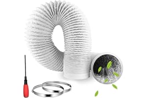 MHMondawn Tuyau d'Évacuation 100mm 3m Aluminium Flexible Climatiseur Mobile Ventilation Sèche-linge Aérateur d'Air Silver 1 x 3m PVC avec 2 Colliers de Serrage