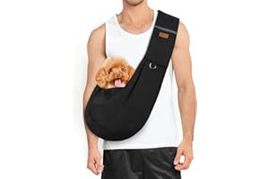 Classycoo Hundetrager für kleine Hund - Atmungsaktive Mesh Tasche für Haustier, Reise Katzen Tragetasche - Hundetragetasche mit Tasche, Integrierte Sicherheitsleine - für 8kg Haustier (Schwarz)