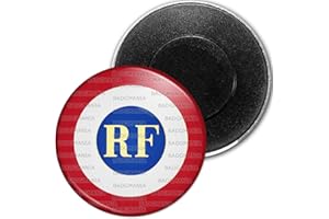 Badgmania Magnet Aimant 5.9 cm Cocarde RF Bleu Blanc Rouge