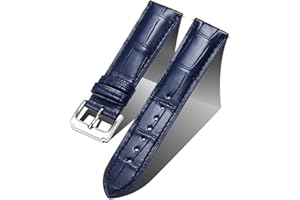 BINLUN Cinturino in Coccodrillo Pelle 12-24mm, Cinturini Orologio in Alligatore per Uomo Donne Cinturino Cuoio