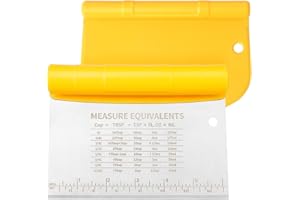 Asdirne Grattoir ¨¤ pate, coupe-patisserie en plastique, grattoir ¨¤ bol pour pate ¨¤ pain, 6 pouces, Jaune