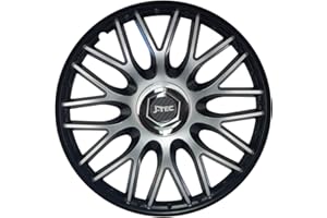 All4You Radkappen 15 Zoll Orden PRO Silver Black Schwarz/Silber 4er Pack Radzierblenden (15" Zoll)