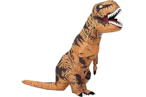 POPTREND Inflatable Dinosaur Costume for Adult Kids, T-Rex Dinosaur Costumes Funny Halloween Dinosaur Costume Party Cosplay Fancy Dress Men Women Party