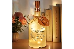 Hiipeefeel Oma Geschenke Geburtstag, LED Flaschenlicht, Geburtstagsgeschenk Muttertagsgeschenk Ostergeschenk für Oma, Oma Geschenk Weihnachten Muttertag Ostern