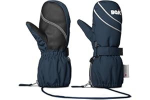 BQA Guanti Neve Bimbo Guanti Sci Bimba Guanti Bambino Guanti Sci Bambina Guanti da sci per Snowboard bambini 2-8 Anni Ragazzi e Ragazze