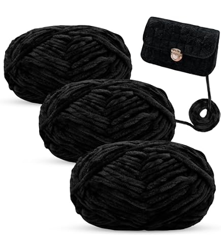 Lana Ciniglia Vellutata 100% Poliestere – Confezione Da 2 Gomitoli Da 100g (200g Totali) – Spessa E Calda Per Maglieria Fai Da Te, Maglioni, Sciarpe, Borse