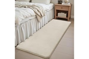 Sour Lemon Rugs Living Room 60x120cm, Cream Shaggy Fluffy Rug, Short Pile Soft Runner Rugs, Anti-Slip Washable Area Rug for Bedroom, Modern Floor Carpets for Kids Living Room Hallway Entryway