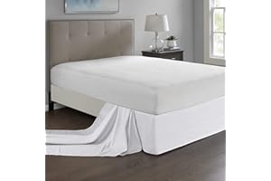 Madison Park Simple Fit Bed Skirt, 6" W x 236" D, White