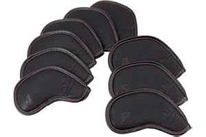 Craftsman Golf 9pcs/Set Black Golf Club Iron Headcovers Set for Ping Callaway Mizuno Taylomade Etc. Also 1 pc #2 or L Cover