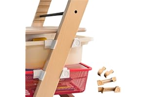GENERIC EmSoLi Trofast Adapter kompatibel für Hochstuhl Tripp Trapp Stokke für Plastikwannen und Körbe,Haken (Braun, Trofast Adapter + 2 Haken)