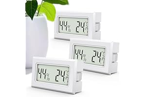 MAVORI® 3 pcs. Mini thermomètre hygromètre intérieur petit thermometre digital : Mesure précise de l'humidité intérieure et thermometre interieur pour la mesure de la température et de l'humidité