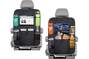 FePen Organisateur Voiture Enfant*2pcs, Rangement au Dos du Siège Avant, Sac de Rangement Siège de Voiture, Sac de Rangement Multifonctionnelle Voiture, Dossier Voiture Protecteur de Siège