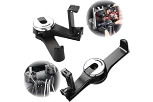 ViMOQi 2 in 1 Car Hooks for Bags with Headrest Phone Holder,360° Rotation Headrest Hooks,Car Seat Storage Organiser,Purse Hook for Handbag,Clothes Grocery(2 Pack)