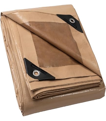 Wellmall hula Afdekzeil, zwart, met ingestanste ringen, 260 g/m², tent