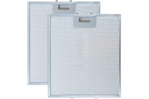 ANAKEL HOME Pack 2 Filtros Metálicos para Campana Extractora de Cocina y Acondicionadores de aire KE0001781 Compatible con Campanas Fagor, Edesa, Aspes, Balay | 30,5x26,8cm | Color Plateado
