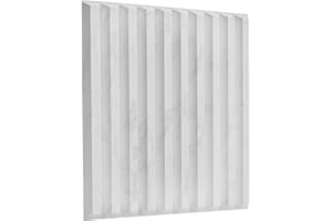 NOVECRAFTO Pannelli Murali 3D con Adesivo Incluso-6 Fogli che Coprono 1,5 m²|Pannelli Decorativi 3D Parete |Piastrelle Murali Design Linea scanalata in Grigio chiaro - Ogni Pannello 3D Parete Misura 50cm x 50cm