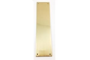 EUROART Door Push Finger Plate Cast Heavy 270x63x4mm in Polished Brass