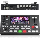 Tenveo Video Mixer, 4K 60FPS Video Switch for Live Streaming, 5.5" FHD Display, 4 SDI Inputs and 4 HDMI Inputs, 1080P 60FPS O
