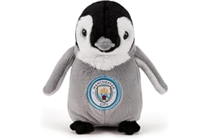 The Gift Scholars Man City FC Peluche pingouin 22 cm : peluche de football sous licence officielle, respectueuse de l'environnement, Citizens de tous âges